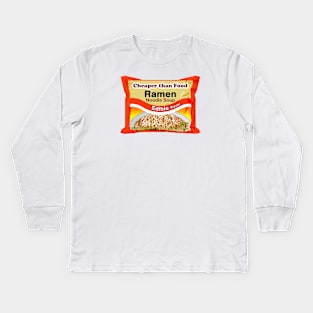 Cheaper than Food Kids Long Sleeve T-Shirt